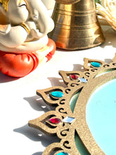 Load image into Gallery viewer, Decorated Wooden Tray - Turquoise