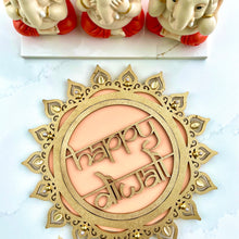 Load image into Gallery viewer, Happy Diwali Rangoli Pattern - Turquoise
