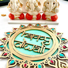 Load image into Gallery viewer, Happy Diwali Rangoli Pattern - Peach