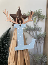 Load image into Gallery viewer, Personalised Initial Reindeer Bauble