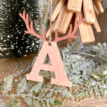 Load image into Gallery viewer, Personalised Initial Reindeer Bauble