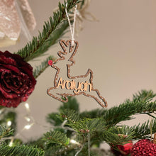 Load image into Gallery viewer, Personalised Reindeer Bauble