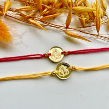 Load image into Gallery viewer, Gold Ganesh Rakhi