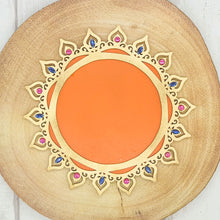 Load image into Gallery viewer, Decorated Wooden Tray - Orange