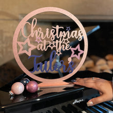 Load image into Gallery viewer, Freestanding Christmas at the "Family" Sign