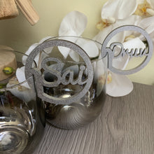 Load image into Gallery viewer, Named Glass Charms - Heart & Circles