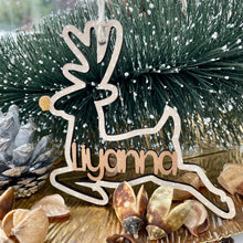 Load image into Gallery viewer, Personalised Reindeer Bauble