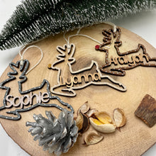 Load image into Gallery viewer, Personalised Reindeer Bauble
