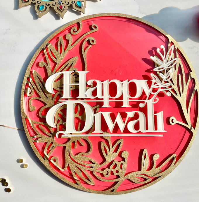 large Happy Diwali Hanging Sign for your diwali decor this year