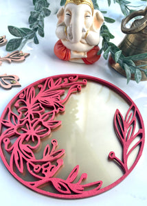 Decorative Diwali Tray - Coral