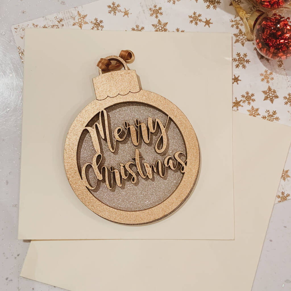 'Merry Christmas' Bauble Make Your Own Card Craft Kit