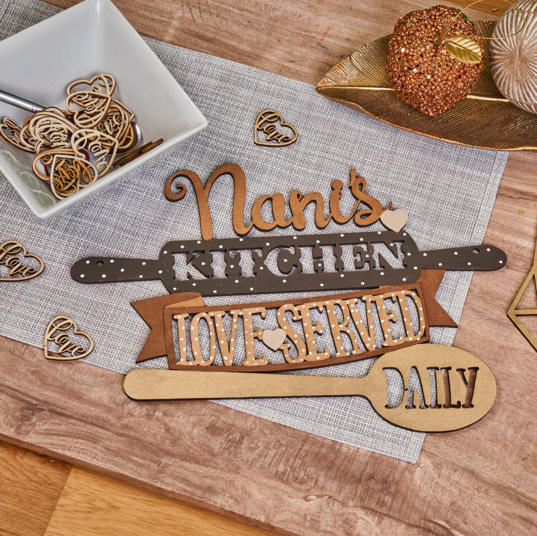Love Served Daily Kitchen Sign